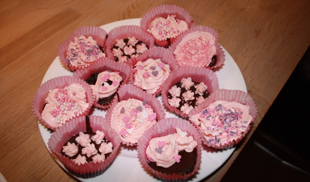 Sukkerfrie valentines-cupcakes