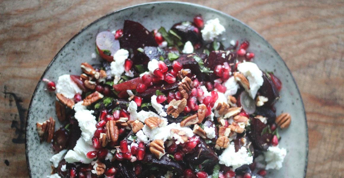 rødbetsalat med valnøtter