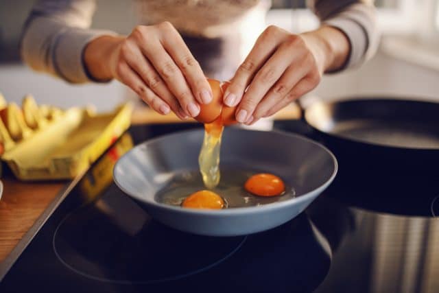 Egg i stekepannen er et eksempel på en diabetesvennlig frokost