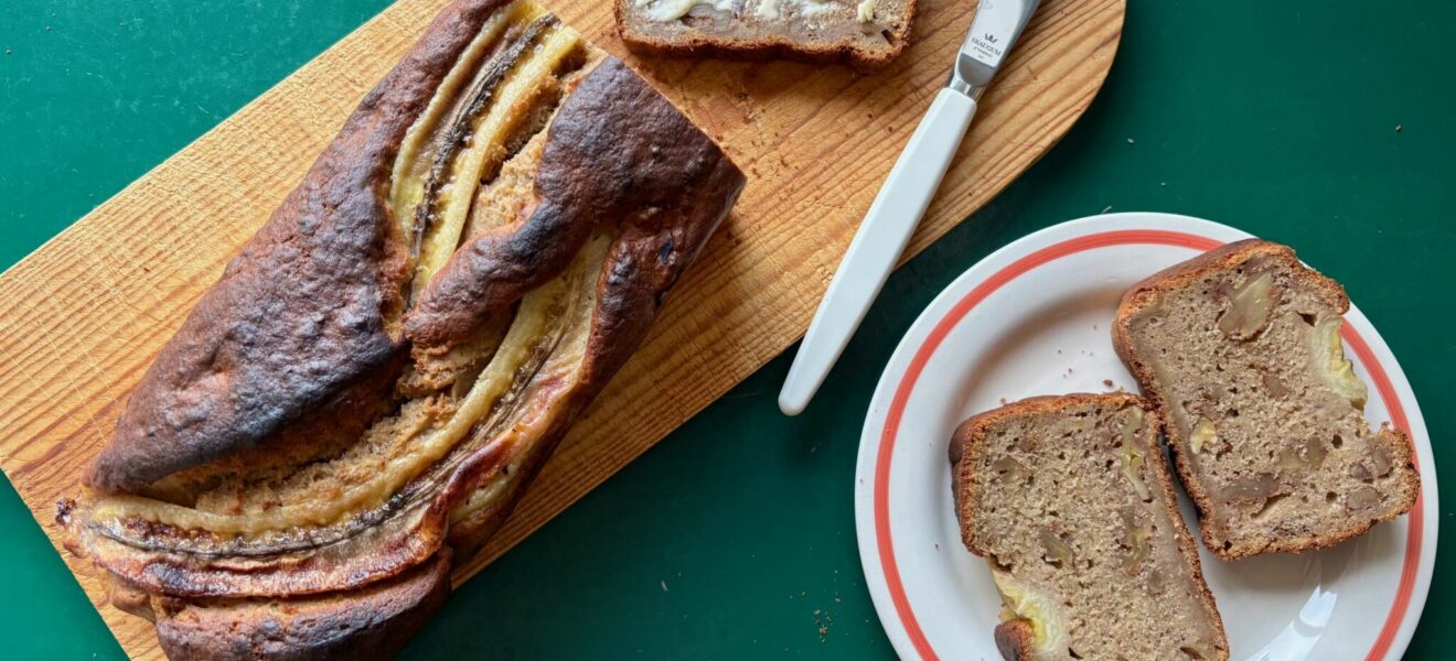Bananbrød med valnøtter