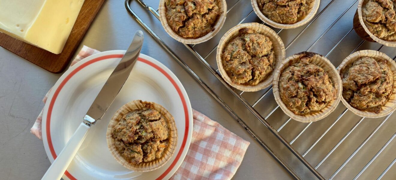 Proteinrike squash- & gulrotmuffins med havre